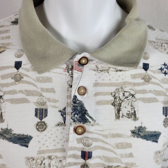 Cotton Traders Sport Military Theme Cotton Polo - Picture 2 of 7
